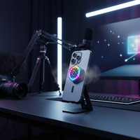 Support magnétique pour téléphone F17 avec refroidissement pour jeux, streaming en direct et bureau