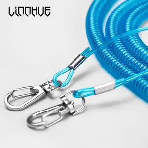 CHILENT matériel de pêche leurre cordes connecter tige boucle en métal caoutchouc/élastique/fil d'acier 6 couleurs cordes perdues protéger les cannes à pêche - Product Image 1