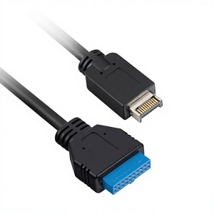 USB 3.0 19/20 พินตัวเมียเป็น USB 3.1 Type-E อะแดปเตอร์ตัวผู้ภายในเมนบอร์ดสายต่อขยายสำหรับการขยายแผงด้านหน้า - Product Image 1