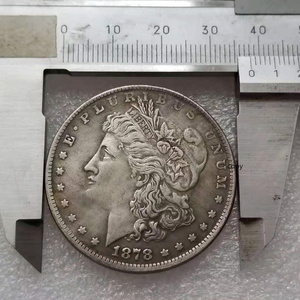 28 pièces (1878-1921) répliques de pièces commémoratives décoratives plaquées argent S Morgan - Product Image 5