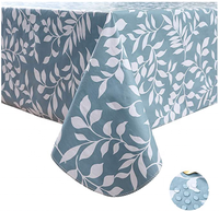 Nappe en PVC HuiHe avec envers en flanelle, imperméable, résistante à l'huile, lavable, durable, pour restaurants, pique-niques, repas