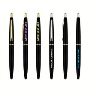 Plastic Black <b>Ballpoint</b> <b>Pen</b> with Logo Lightweight Sign <b>Pen</b> 1.0mm Black Ink - Product Image 2
