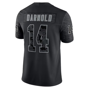 Camisetas de Fútbol Americano Cosidas y Transpirables 100% Poliéster RFLCTV Limited Negras San Francisco 5 Lance 13 Purdy 19 Samuel 54 - Product Image 2