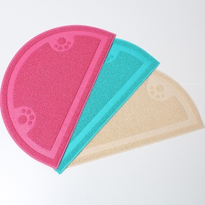 Tapis de toilette moderne en carton pour le piégeage de la litière pour chats avec support en mousse en plastique souple et couvercle amovible pour chats - Product Image 3