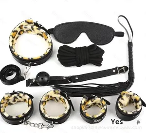 بالجملة مثير SM عبودية والعتاد سبع قطع أفخم الجلود اللعب البديلة ضبط النفس الجنس اللعب مجموعة Sm المنتجات - Product Image 6