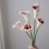 Fleurs artificielles de haute qualité au toucher réel, lys d'arum, lys calla en PU, fleurs décoratives pour mariage, décoration de la maison, fleurs pour Noël