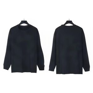T-shirt a maniche lunghe girocollo in puro cotone unisex, vestibilità ampia, con bordo cromato a cuore <span class=keywords><strong>AR</strong></span>, alta qualità, all'ingrosso - Product Image 1