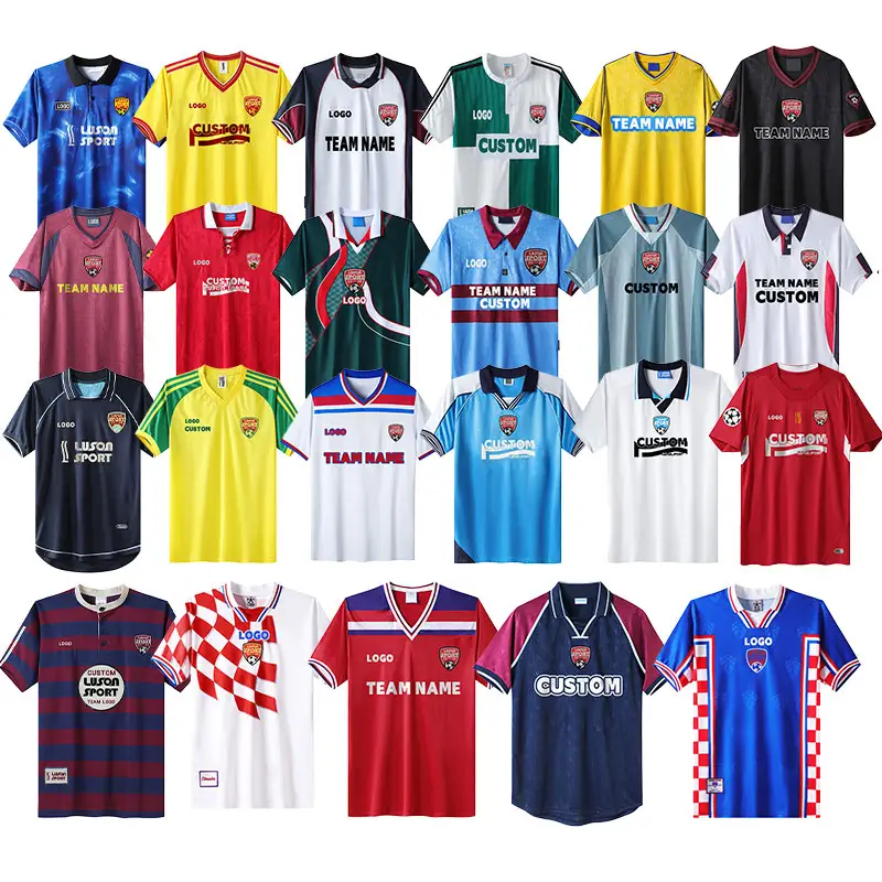 Erstklassige Spieler version Fußball trikot Atmungsaktive Fußball uniform für Männer Benutzer definiertes Fußball trikot Retro-Fußball trikot