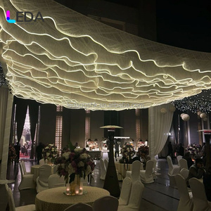 LEDA Wedding Event Stage Decor White RGB <b>Light</b> Flower-shaped Drapery for Party Supplies - Product Image 4