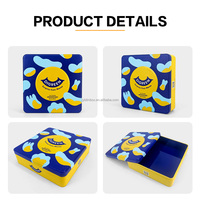 Boîte en métal JYB à motif attrayant pour gâteaux de lune, pâtisseries, biscuits et chocolats, avec impression personnalisée de marque, conforme aux normes alimentaires