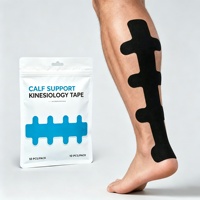 Bande de kinésiologie prédécoupée en usine pour le soutien musculaire, bande de physiothérapie pour le tendon d'Achille, élastique, imperméable, pour la gym, la course et les activités sportives