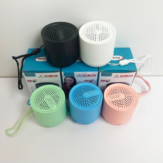 MINI Size 5W 500mah Promotional Gift WS-307 Wireless Portable for Mini Karaoke DJ TF Card Party Phone Speaker