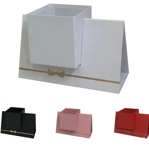 도매 창조적 인 달력 모양의 꽃 선물 상자 접이식 호의 선물 상자 꽃을위한 크리스마스 장식 선물 상자