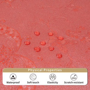 Tissu en similicuir à motif solide de 0.45mm pour <span class=keywords><strong>nappe</strong></span>, cuir PVC de style ethnique afghan pour la décoration de meubles - Product Image 3