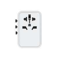 Worldplug 65W PD Chargeur Adaptateur de voyage universel Type-C USB pour appareil photo Écouteurs pour ordinateur portable