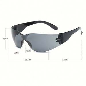 Lunettes de soleil de cyclisme unisexe sans monture, style mode, pour sports de plein air, protection contre le vent et la poussière, vente en gros - Product Image 2