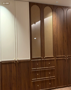 Armoire en rotin ouverte en bois de qualité supérieure pour chambres à coucher, salons, appartements, hôtels et villas - Product Image 5