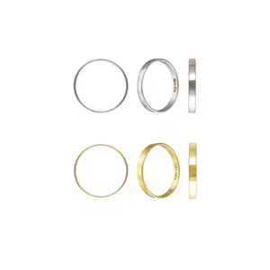Feine 14K Goldfilled 2,25mm Einzigartige Flache Fingerringe für Damen Geschenk Party Schmuck Accessoires - Product Image 1