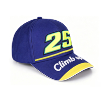 Casquette de baseball sportive de haute qualité pour les fans de moto, avec logo personnalisé, fermeture velcro, coton respirant, broderie 3D