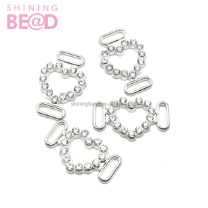 Conectores/Hebillas de Cristal con Pedrería para Bikinis, Venta al Por Mayor 2026, para Trajes de Baño de <span class=keywords><strong>Mujer</strong></span>, Hebillas Metálicas Plateadas para Bikinis/Tarjetas de Invitación - Product Image 5