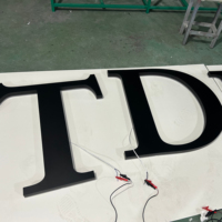 Letreros de letras LED de negocios al aire libre personalizados letrero publicitario iluminado brillante para la marca de la empresa que muestra la potencia del transformador