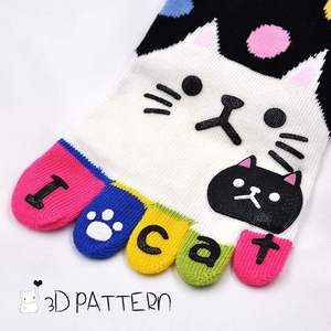 <span class=keywords><strong>Chaussettes</strong></span> <span class=keywords><strong>d</strong></span>écontractées en coton pour femmes, motif <span class=keywords><strong>chat</strong></span> mignon, <span class=keywords><strong>chaussettes</strong></span> à cinq doigts avec <span class=keywords><strong>d</strong></span>étail de revers pour filles, vente en gros <span class=keywords><strong>d</strong></span>'usine - Product Image 3