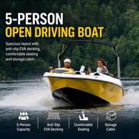 Bateau à réaction de 4,8 m pour 5 personnes avec tour de wakeboard et pont en EVA / Plusieurs configurations disponibles / Les utilisateurs peuvent personnaliser l'alimentation électrique de manière autonome