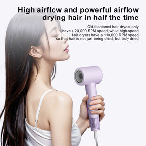 ไดร์เป่าผมแบบไร้ใบพัด เสียงเบา สำหรับร้านเสริมสวย พร้อมหัวกระจายลมแม่เหล็ก ความเร็ว 110000 รอบต่อนาที ไดร์เป่าผมไอออนลบแบบไร้แปรง - Product Image 3