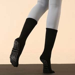 Custom <b>Women</b> Pilates <b>Socks</b> <b>Thick</b> Cotton Non-slip Grip High Quality Yoga <b>Socks</b> Breathable Silicon Sports Crew Pilates <b>Socks</b> - Product Image 2