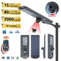 Nouveautés : Lampadaires solaires LED intelligents avec caméra WIFI, SMD5054, ABS, IP65, étanches, 800W, 1200W, tout-en-un