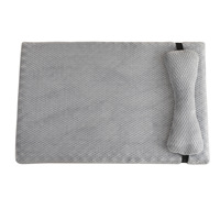 Lit pour chien chat avec oreiller Tapis pour animal de compagnie Nid chaud pour petits chiens moyens et grands Tapis de couchage doux Lits pour chiens