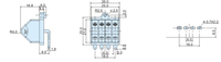 Connecteur de bornes à vis pour amplificateur de voiture QS ZJ-S440, prise d'alimentation biseautée 4P, en alliage de zinc transparent plaqué or/nickel 60V