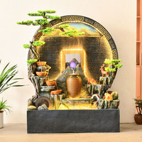 Grande Décoration Murale Moderne Écologique Faite à la Main en Résine pour Salon, Cascade d'Eau, Écran d'Eau Courante, Rocaille