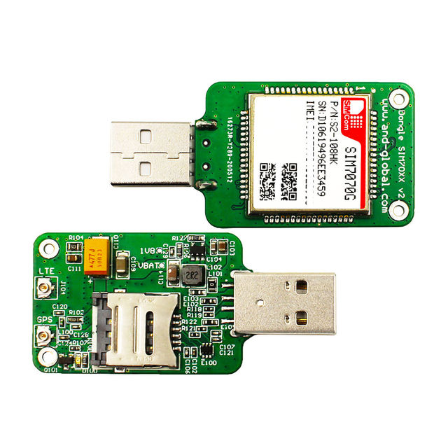USB Dongle SIM7070G NB-IoT LTE Module Multi-Band Global NB-IoT Bands with Antenna for IoT M2M