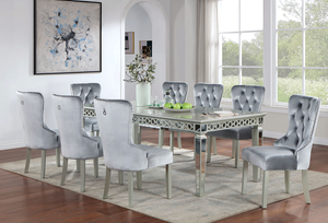 Wooden Dining <b>Table</b> <b>Mirror</b> Accent Design Modern Eco-Friendly Dining Room Furniture - Product Image 5