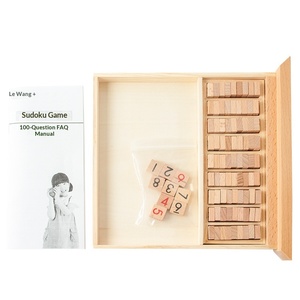 Tablero de <span class=keywords><strong>Sudoku</strong></span> de Madera para Niños con Cajón, Rompecabezas de Números de Madera de Haya 9x9, Juego Educativo para el Cerebro para el Hogar y Viajes - Product Image 3