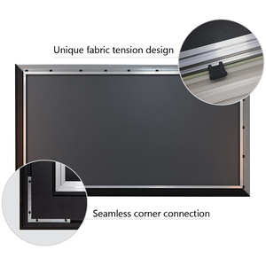 SCREENPRO 84~150인치 안티 레이저 스펙클 4K/8K HD 그레이 ALR 얇은 고정 프레임 프로젝션 스크린 (단초점/장초점 프로젝터용) - Product Image 6
