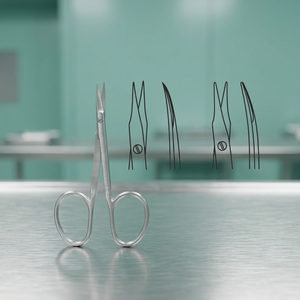 Tijeras Manuales de Acero Inoxidable para Blefaroplastia y Lifting Facial - La Base de los Instrumentos Quirúrgicos con Certificación CE Clase I - Product Image 3