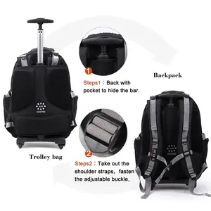 AOKING-mochila impermeable con ruedas y carrito