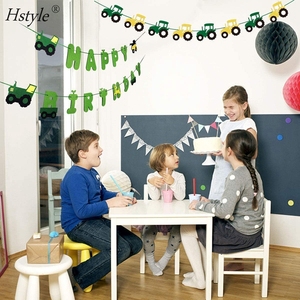 Juego de pancartas de cumpleaños de Tractor verde con pancarta de guirnalda de Tractor para suministros de fiesta de cumpleaños temáticos de <span class=keywords><strong>granja</strong></span> de Tractor decoraciones S266 - Product Image 4