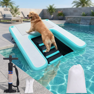 Plataforma Flotante de PVC Personalizada Mingrui para Perros, Mesa de Descanso para Perros Medianos y Grandes, Escalera Inclinada, Alfombra Flotante de 100-500 kg - Product Image 4