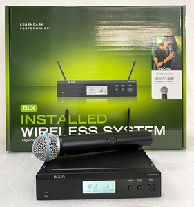 Sistema de Micrófono Inalámbrico UHF para Karaoke BLX24R BLX4R BETA58 <span class=keywords><strong>PG58</strong></span>, Micrófono de Mano Metálico Negro para Teléfono Móvil - Product Image 6