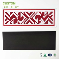 Bande magnétique rectangulaire longue personnalisée en gros avec impression géométrique rouge et dos magnétique noir, ensembles pour usage en vrac