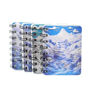 Free sample cheap bulk school office stationery ready to ship A7 college students kawaii binder spiral notebooks writing pads