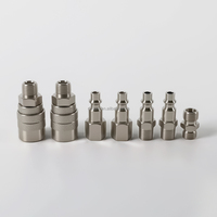 Kit de raccords pneumatiques rapides en acier au carbone de l'usine de Taizhou, raccords pneumatiques NPT1/4, 7 pièces