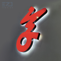 Lettres lumineuses 3D LED RVB à éclairage avant et arrière EZD pour usage intérieur/extérieur, idéales pour les enseignes de marque et logos d'entreprise