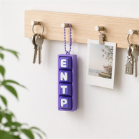 Ventes chaudes - Lettres et symboles personnalisés imprimés en 3D - Porte-clés avec clavier tactile - Charme pour cadeau