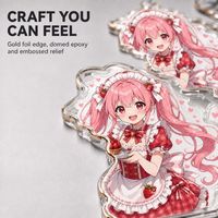 Porte-clés en acrylique Anime en gros, petits porte-clés en plastique, breloques de sac en acrylique pour les boutiques d'artistes, les conventions et les événements