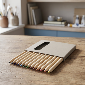 Set di 12 Matite HB Tallin Esagonali Non Marchiate, Colorate per Scuola, Realizzate in Plastica e Carta, Modello 107067-1 - Product Image 2