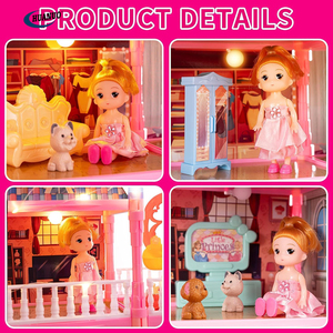 <span class=keywords><strong>Casa</strong></span> de Muñecas para Niños de 5 Pisos y 29 Habitaciones, <span class=keywords><strong>Casa</strong></span> de Juegos con Accesorios, <span class=keywords><strong>Muebles</strong></span> para <span class=keywords><strong>Casa</strong></span> de Muñecas para Niñas - Product Image 3